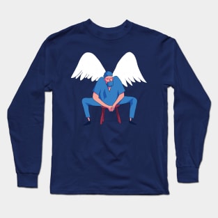 Doctor and nurses with angel wings fighting COVID19 Long Sleeve T-Shirt